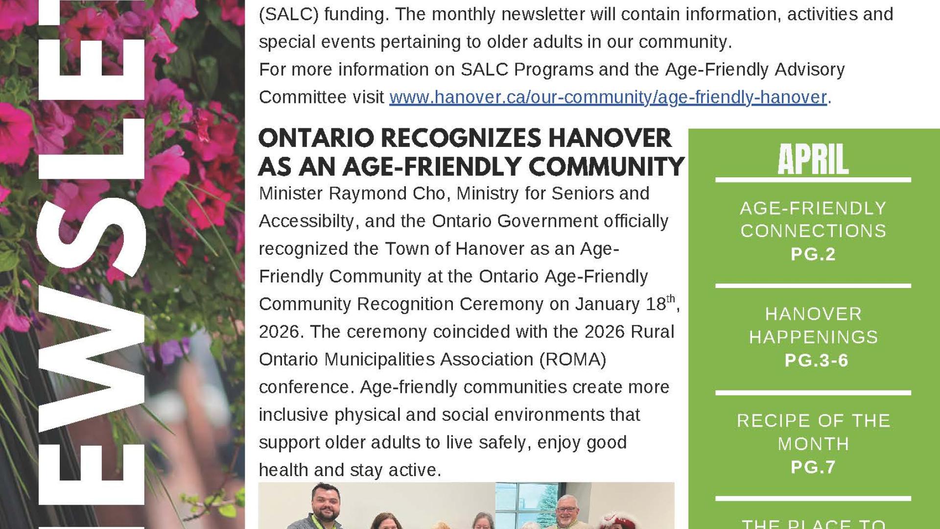 SALC Monthly Newsletter - April 2026 Cover page 
