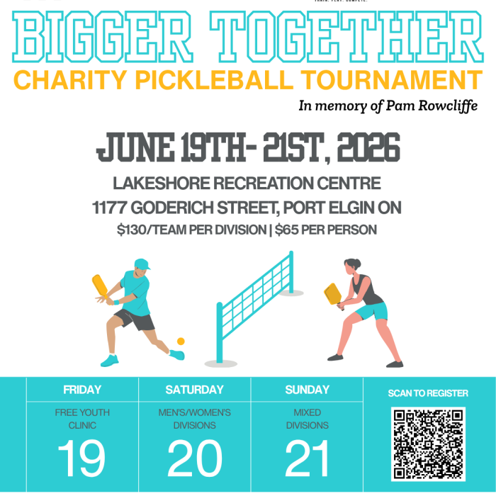 4th Annual Bigger Together Charity Pickleball Tournament Poster