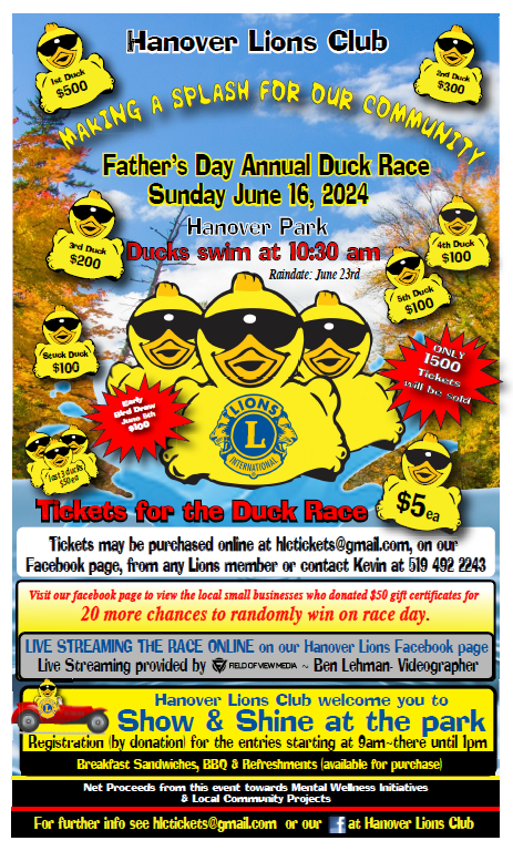 Father's Day Annual Duck Race poster