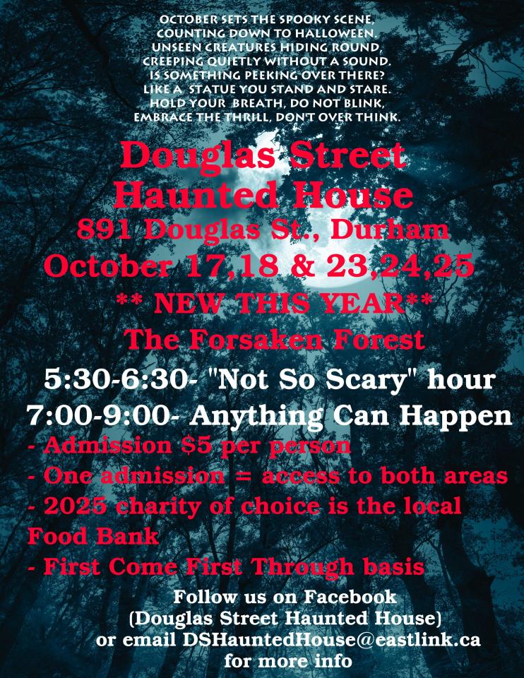 Poster for Douglas Street Haunted House in Durham