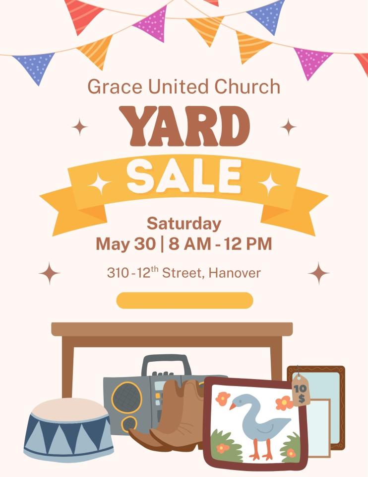 Indoor yardsale to support Grace United Church