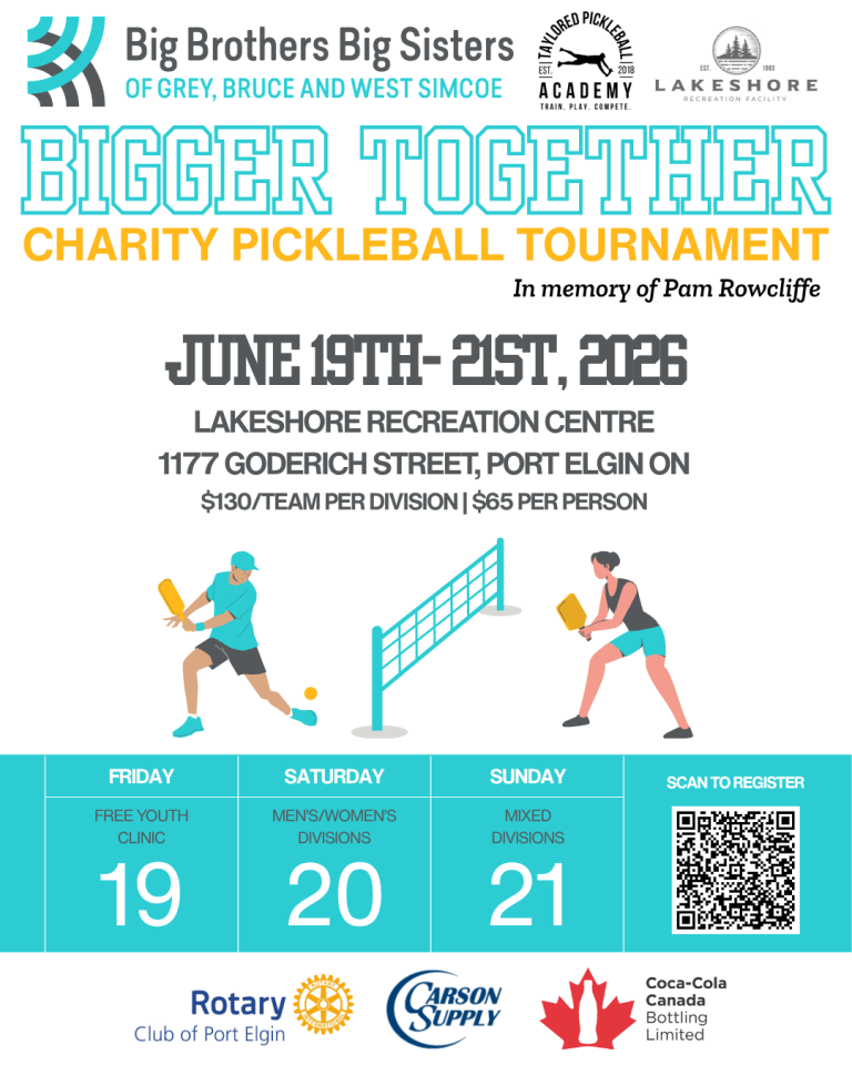 4th Annual Bigger Together Charity Pickleball Tournament Poster