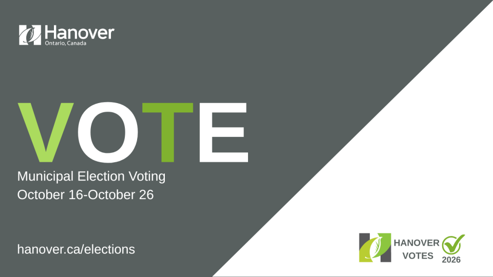 VOTE banner with Hanover logo