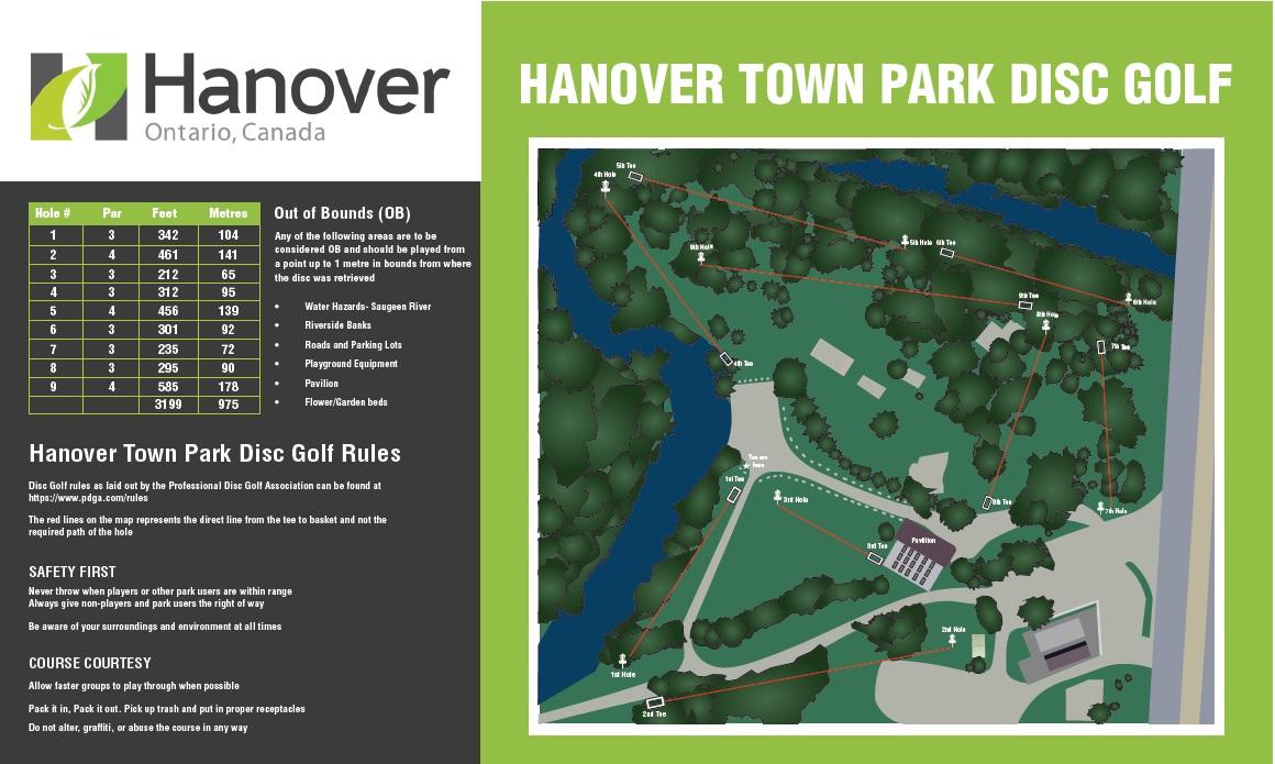 Disc Golf map of course