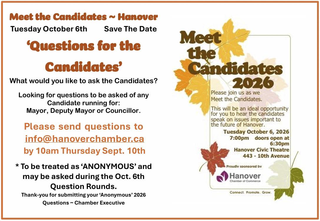 Meet the Candidates Poster - Hanover - Details below.